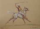 Duke of Edinburgh at Cowdray by John Board  (Set of 4) POLO TEAM - Image 1