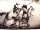 La Partie De Polo - SCARCE ETCHING.  SOLD - Image 1
